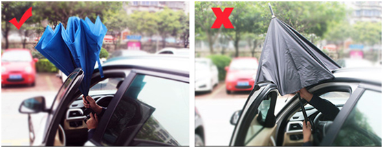 反向傘與傳統傘的對比